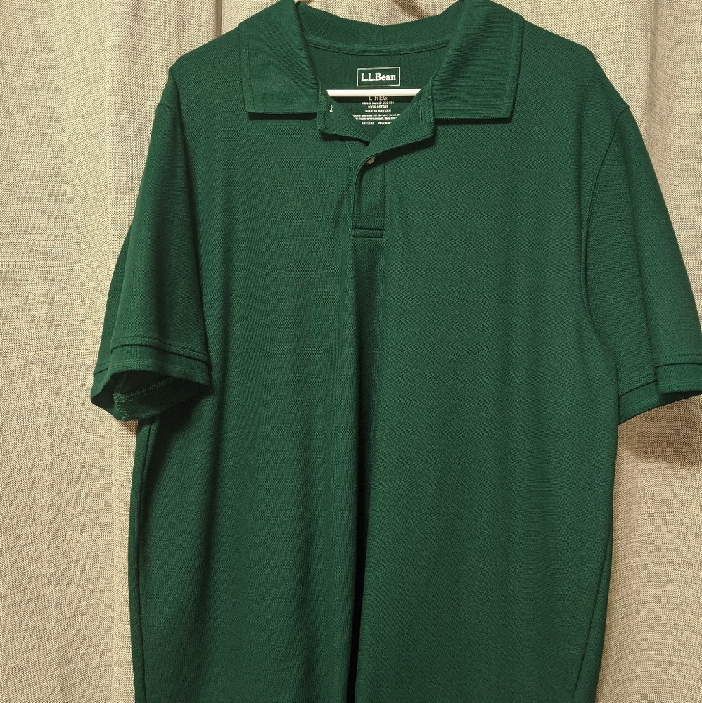 Green collared shirt